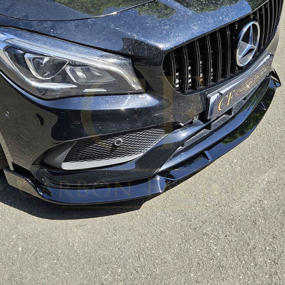 Brabus Style Gloss Black Front Splitter for Mercedes Benz W117 CLA AMG 16-19