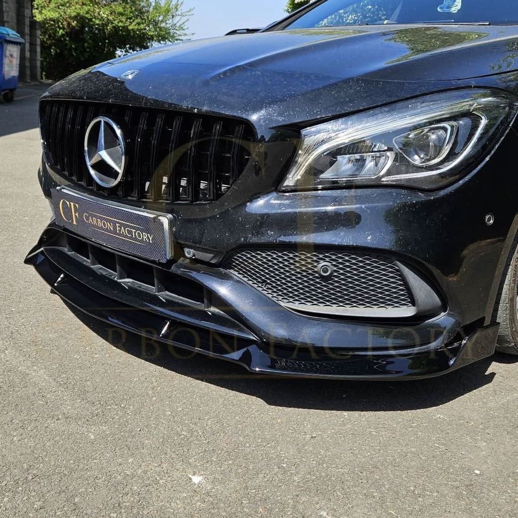 Brabus Style Gloss Black Front Splitter for Mercedes Benz W117 CLA AMG 16-19