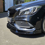 Brabus Style Gloss Black Front Splitter for Mercedes Benz W117 CLA AMG 16-19