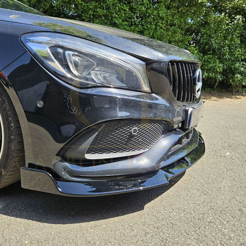 Brabus Style Gloss Black Front Splitter for Mercedes Benz W117 CLA AMG 16-19