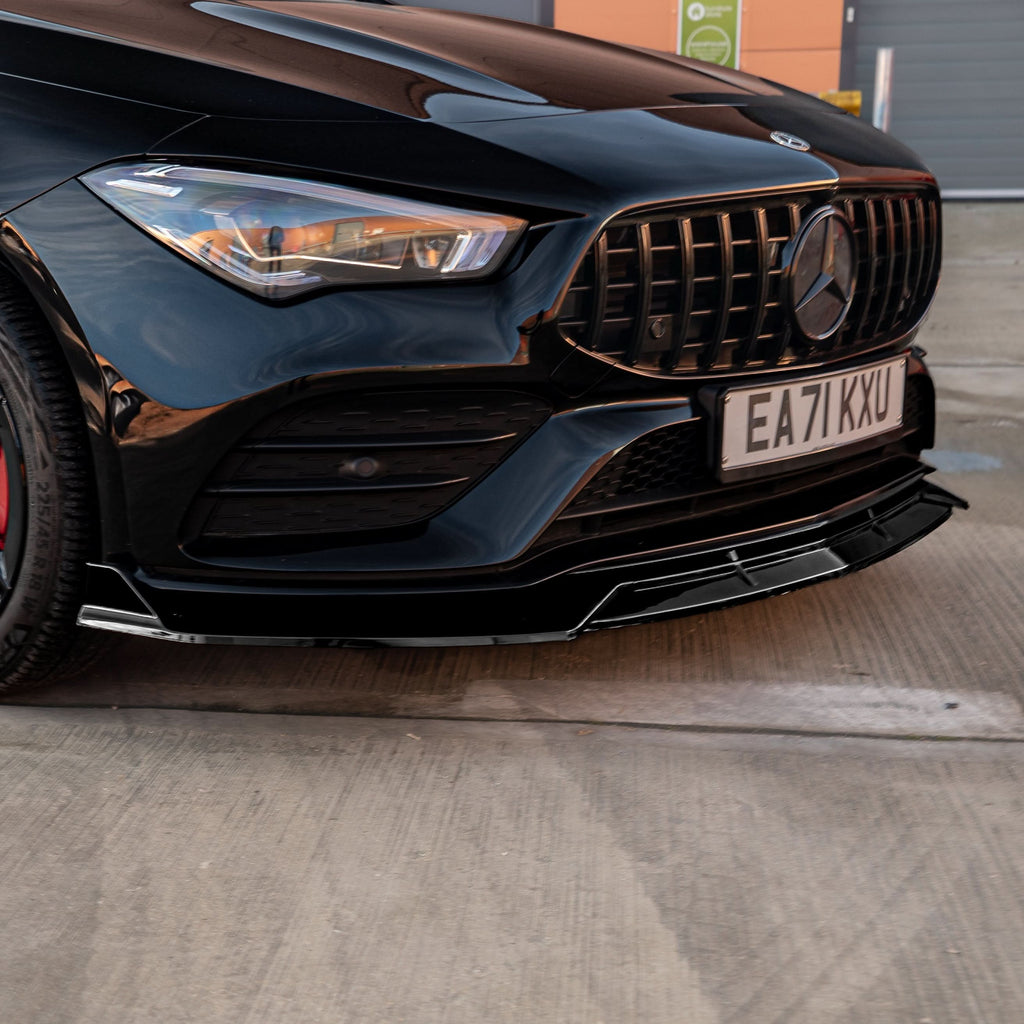 Brabus Style Gloss Black Front Splitter for Mercedes Benz W118 CLA 19-23
