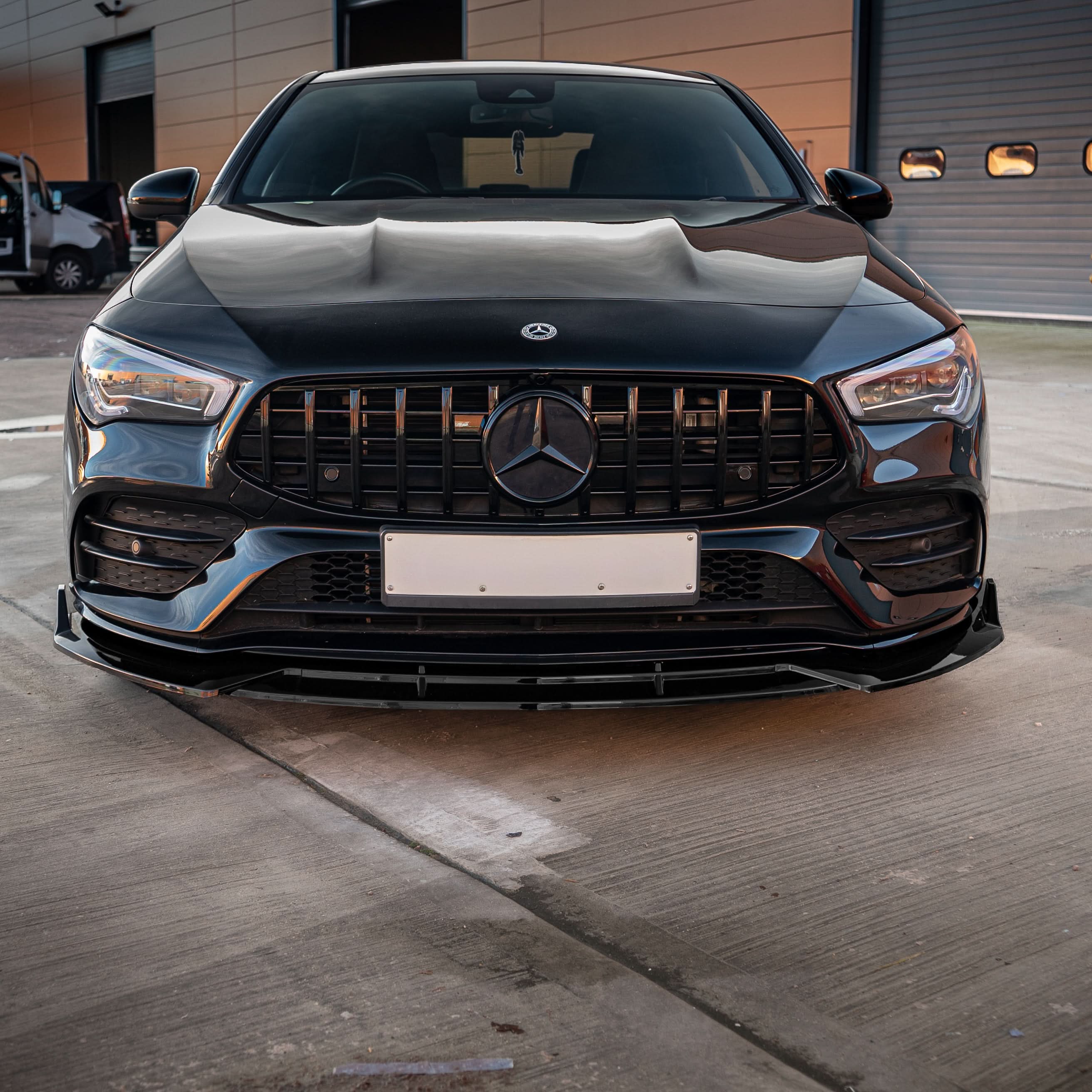 Brabus Style Gloss Black Front Splitter for Mercedes Benz W118 CLA 19-23