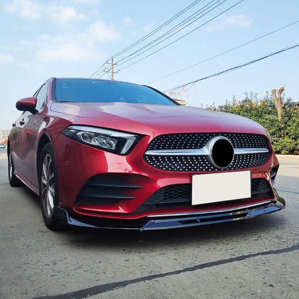 Brabus Style Gloss Black Front Splitter for Mercedes Benz W177 A Class AMG & A35 18-22