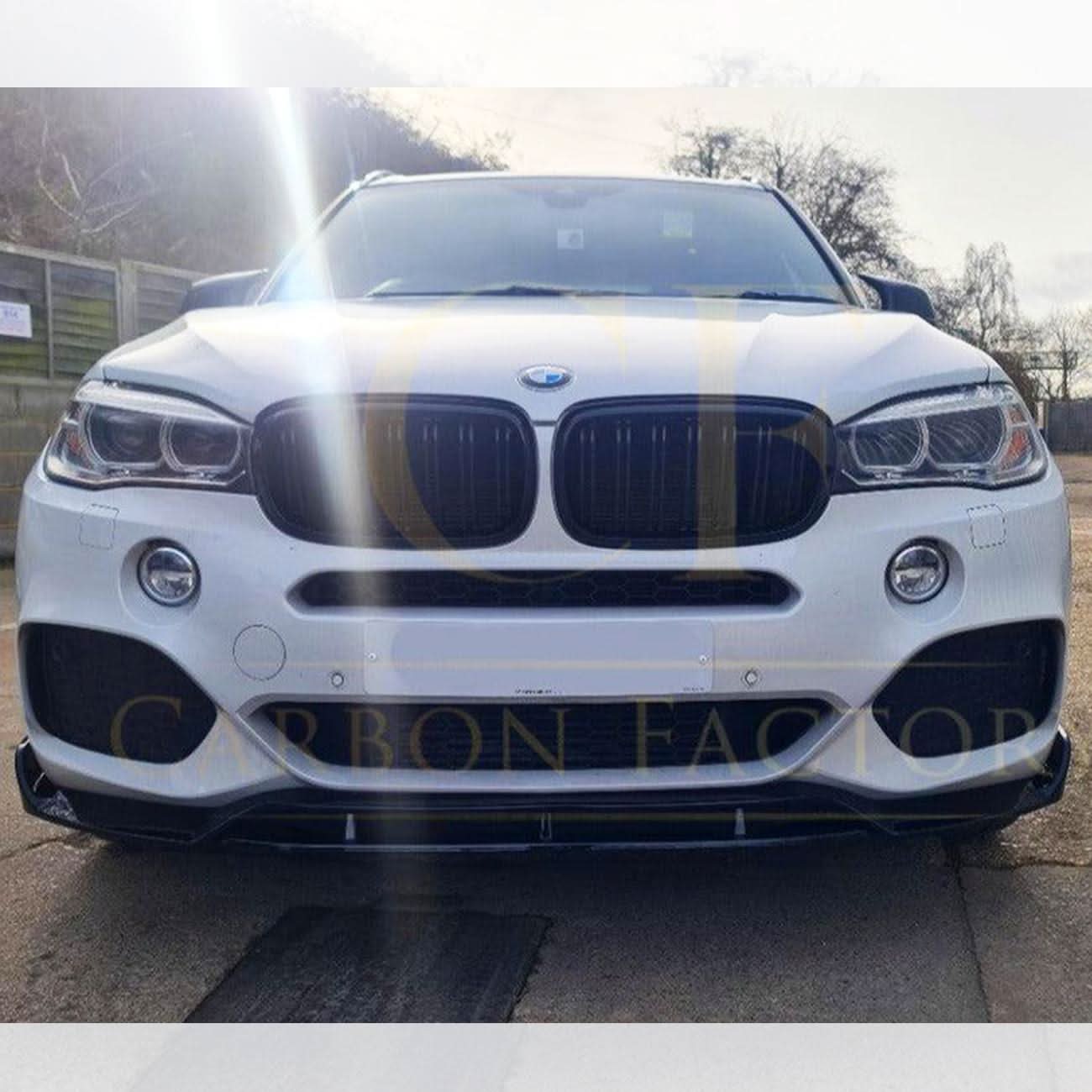 Carbon Factory Style Gloss Black Front Splitter for BMW F15 X5 13-18