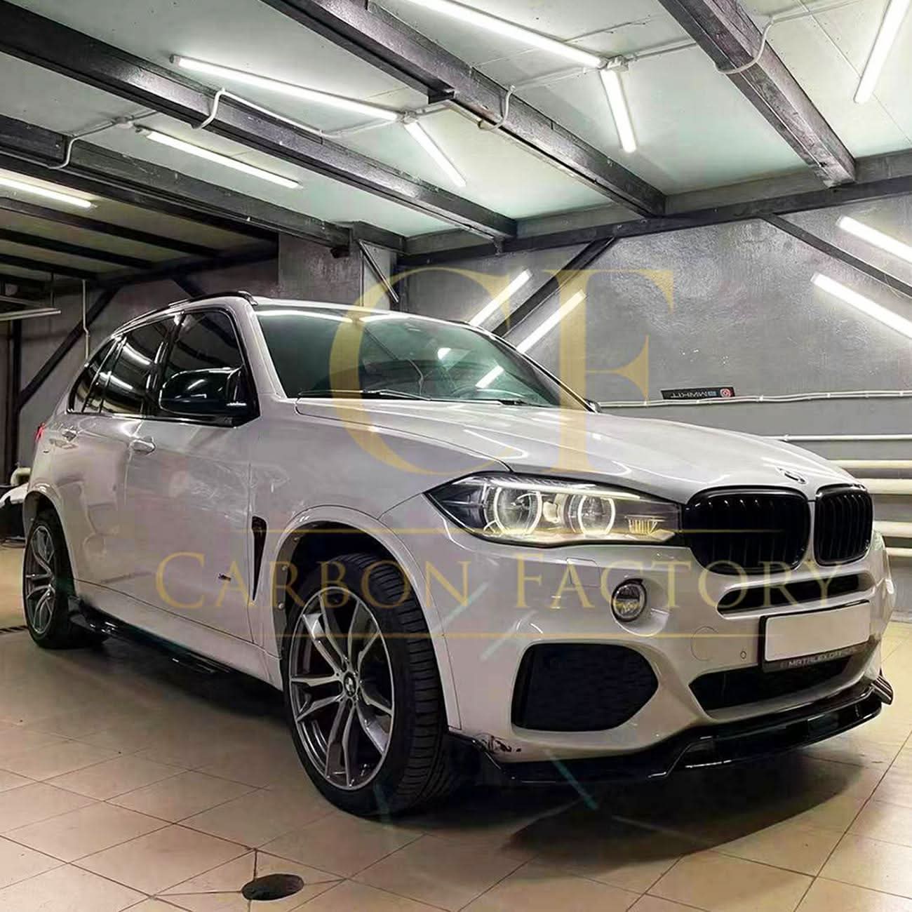 Carbon Factory Style Gloss Black Front Splitter for BMW F15 X5 13-18