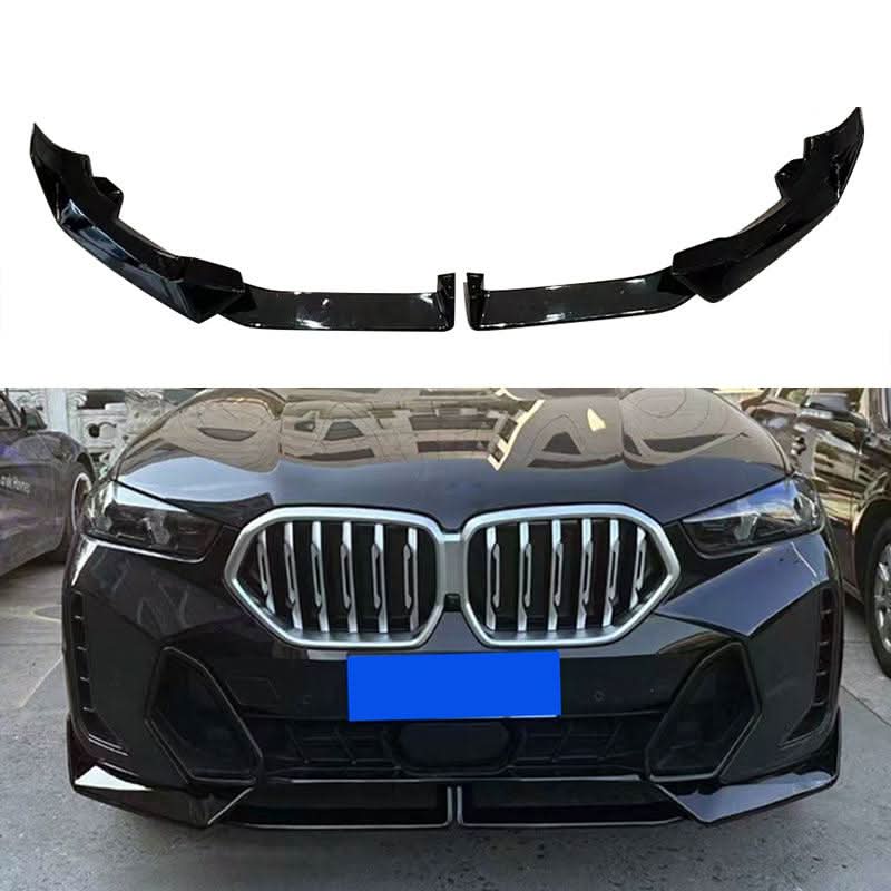 CF Style Gloss Black Front Splitter for BMW G06 LCI X6 23-Present