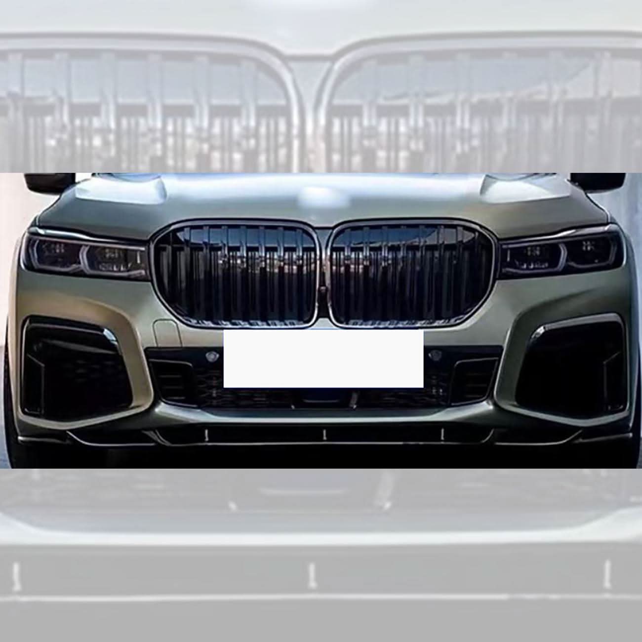 CF Style Gloss Black Front Splitter for BMW G11 G12 7 Series LCI 20-23