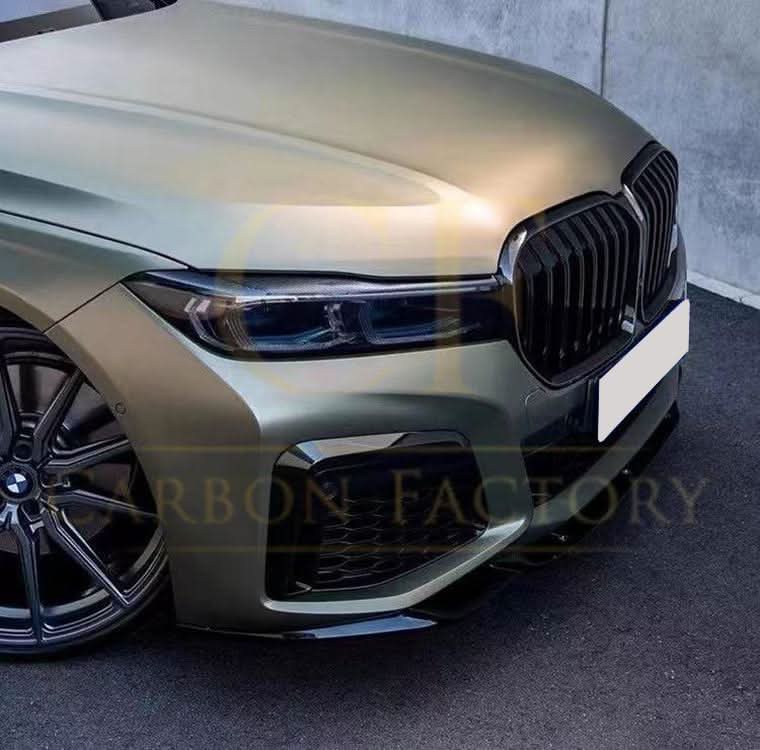 CF Style Gloss Black Front Splitter for BMW G11 G12 7 Series LCI 20-23
