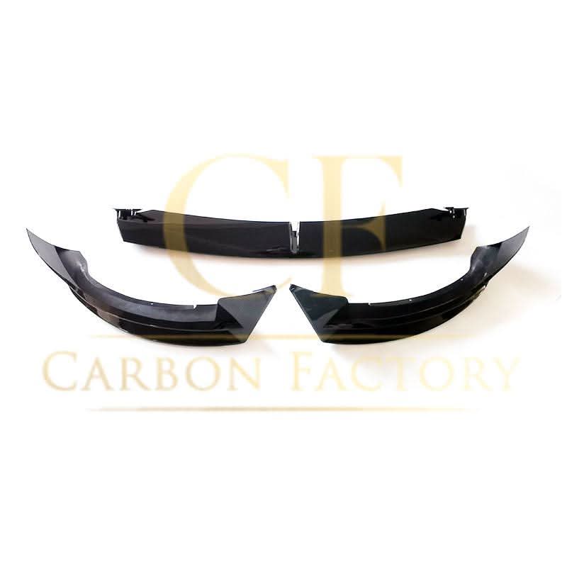 CF Style Gloss Black Front Splitter for Tesla Model 3 16-23