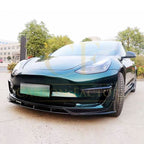 Competition Style Gloss Black Front Splitter for Tesla Model 3 16-23