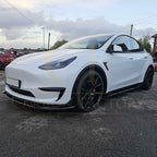 Competition Style Gloss Black Front Splitter for Tesla Model Y 19-24