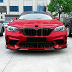 CS Style Gloss Black Front Splitter for BMW F87 M2 OG 14-20