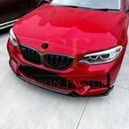 CS Style Gloss Black Front Splitter for BMW F87 M2 OG 14-20