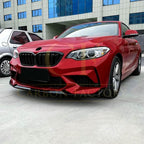 CS Style Gloss Black Front Splitter for BMW F87 M2 OG 14-20