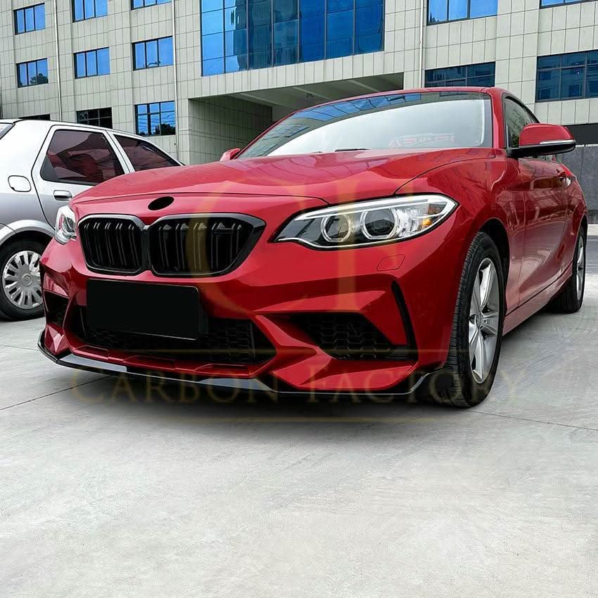 CS Style Gloss Black Front Splitter for BMW F87 M2 OG 14-20