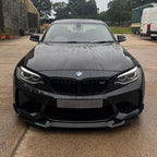 CS Style Gloss Black Front Splitter for BMW F87 M2C 14-18