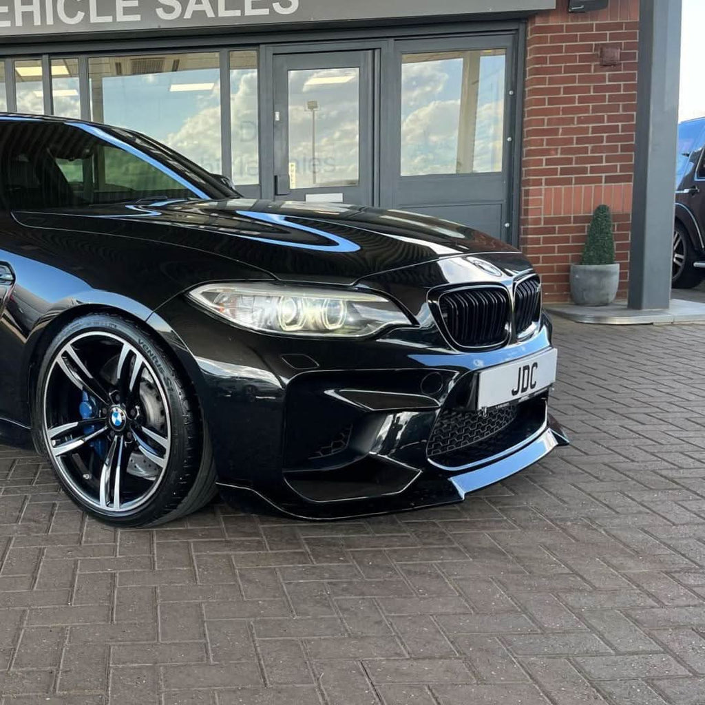 CS Style Gloss Black Front Splitter for BMW F87 M2C 14-18