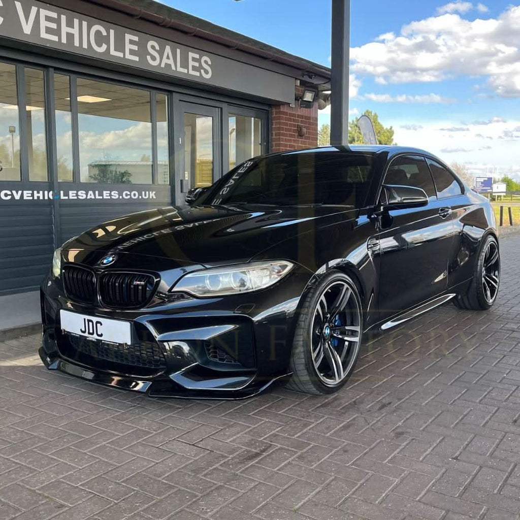 CS Style Gloss Black Front Splitter for BMW F87 M2C 14-18