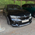 CS Style Gloss Black Front Splitter for BMW F87 M2C 14-18