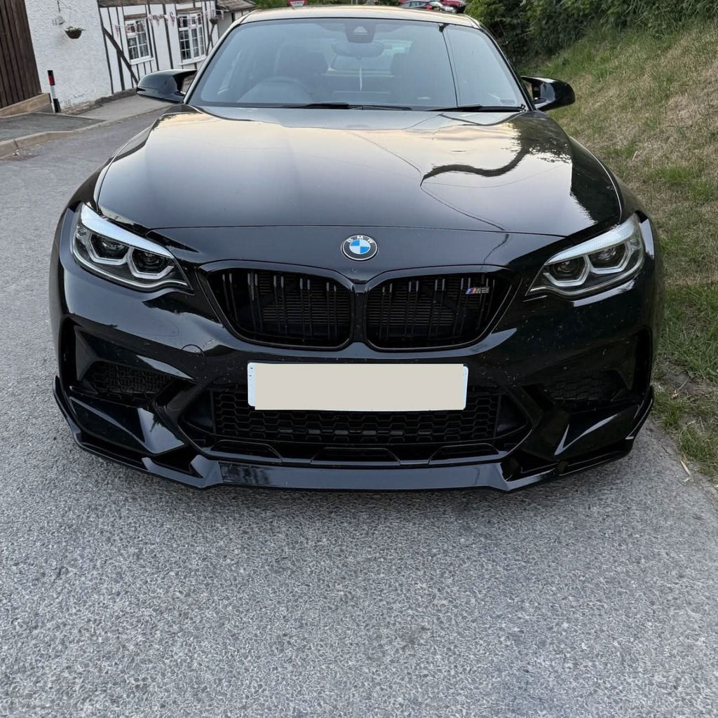 CS Style Gloss Black Front Splitter for BMW F87 M2C 14-18