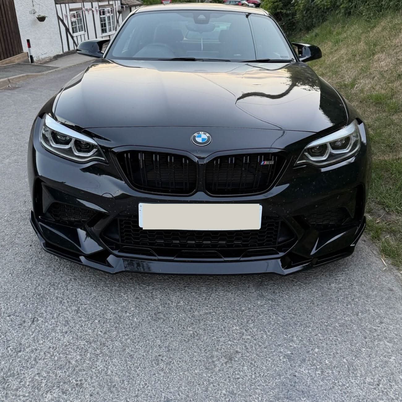 CS Style Gloss Black Front Splitter for BMW F87 M2C 14-18
