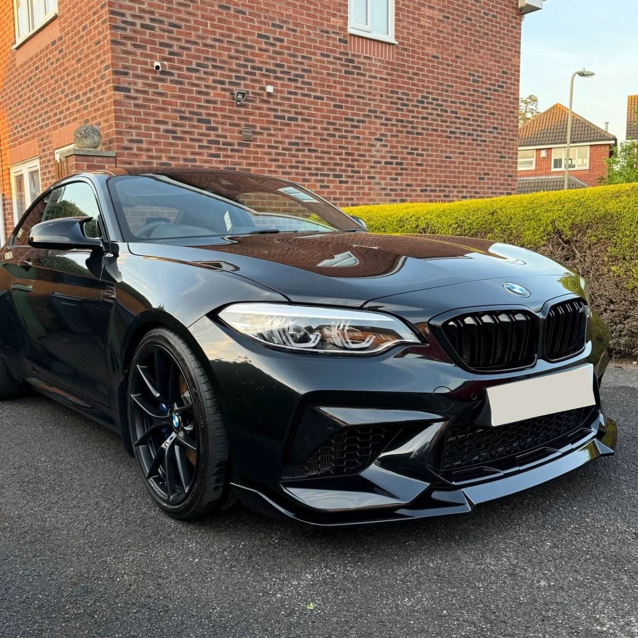 CS Style Gloss Black Front Splitter for BMW F87 M2C 14-18