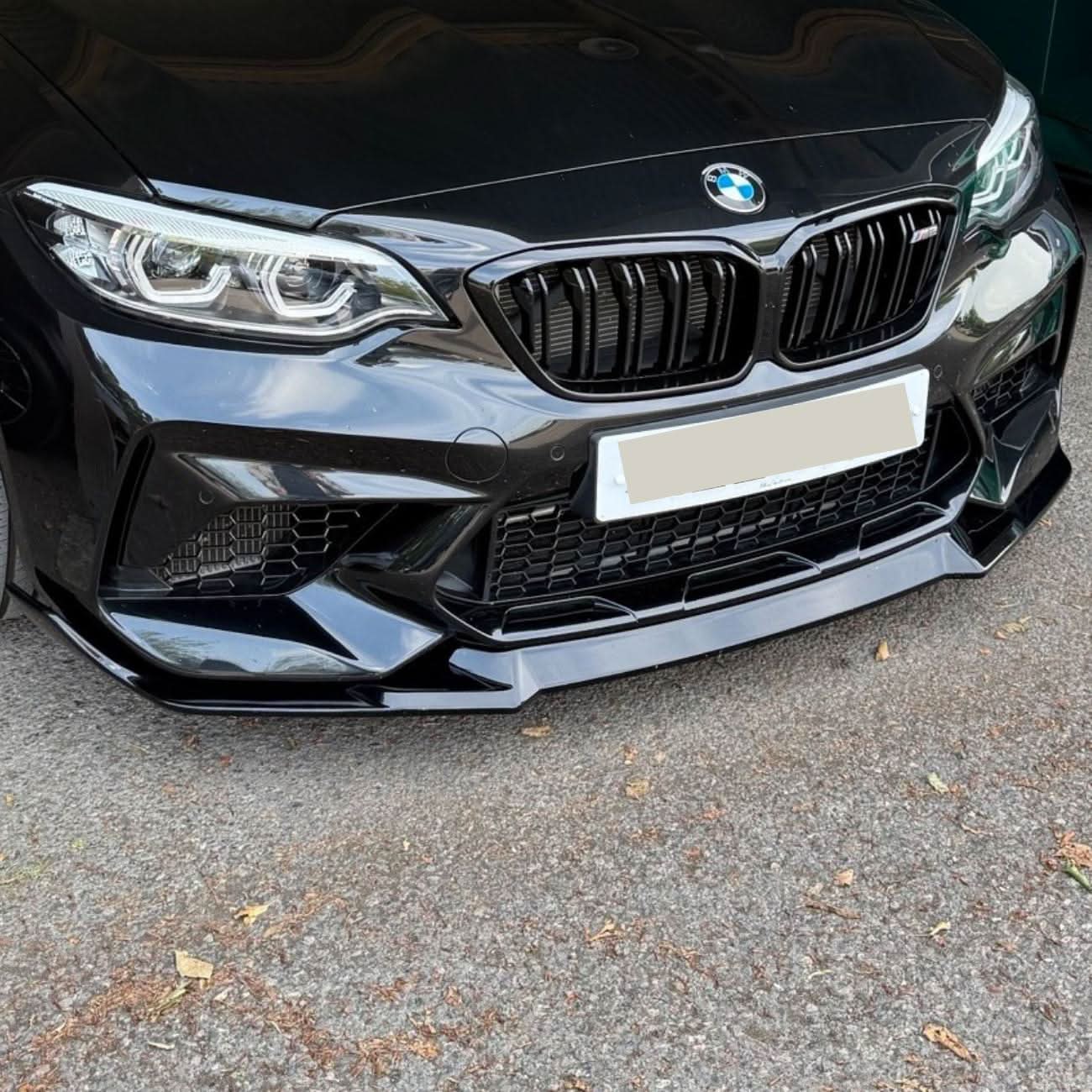 CS Style Gloss Black Front Splitter for BMW F87 M2C 14-18