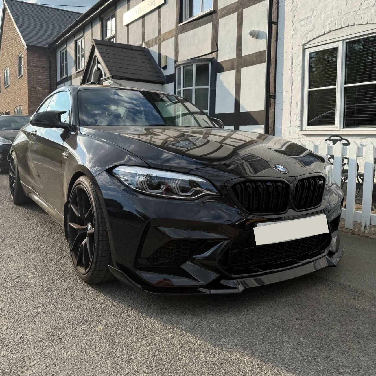 CS Style Gloss Black Front Splitter for BMW F87 M2C 14-18