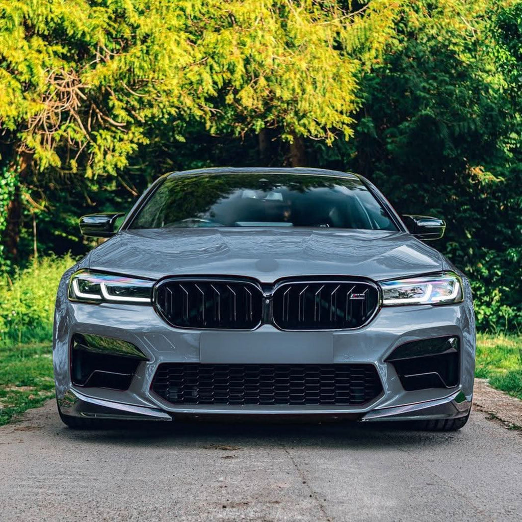 CS Style Gloss Black Front Splitter for BMW F90 M5 21-24