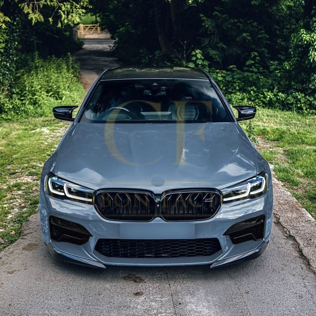 CS Style Gloss Black Front Splitter for BMW F90 M5 21-24