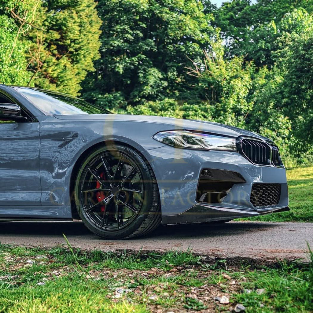 CS Style Gloss Black Front Splitter for BMW F90 M5 21-24