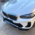 CS Style Gloss Black Front Splitter for BMW G01 X3 IX3 G02 X4 LCI 22-24