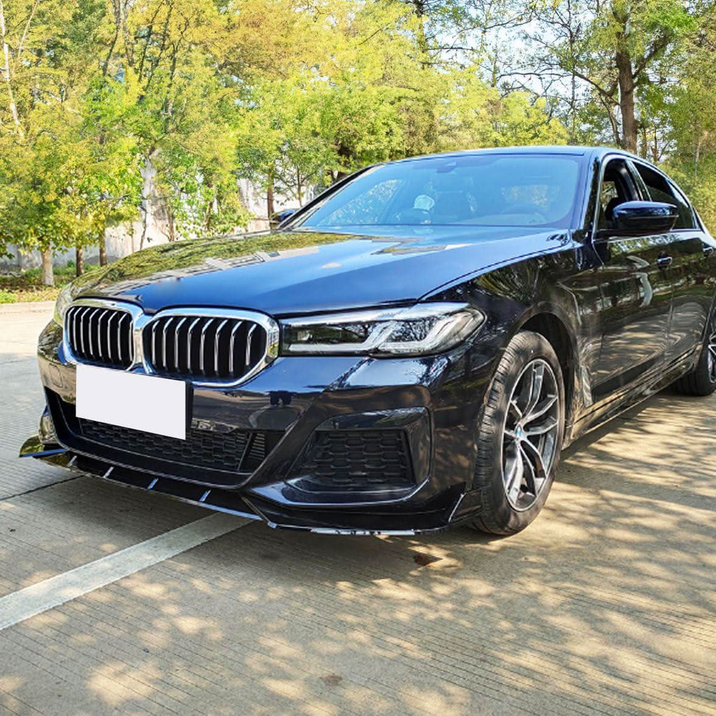 CS Style Gloss Black Front Splitter for BMW G30 G31 5 Series LCI 21-24