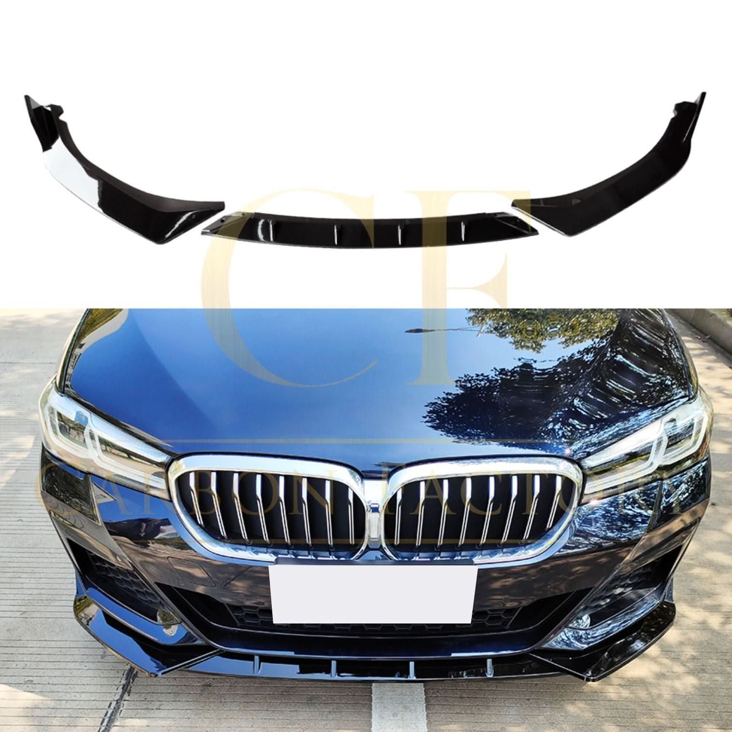CS Style Gloss Black Front Splitter for BMW G30 G31 5 Series LCI 21-24