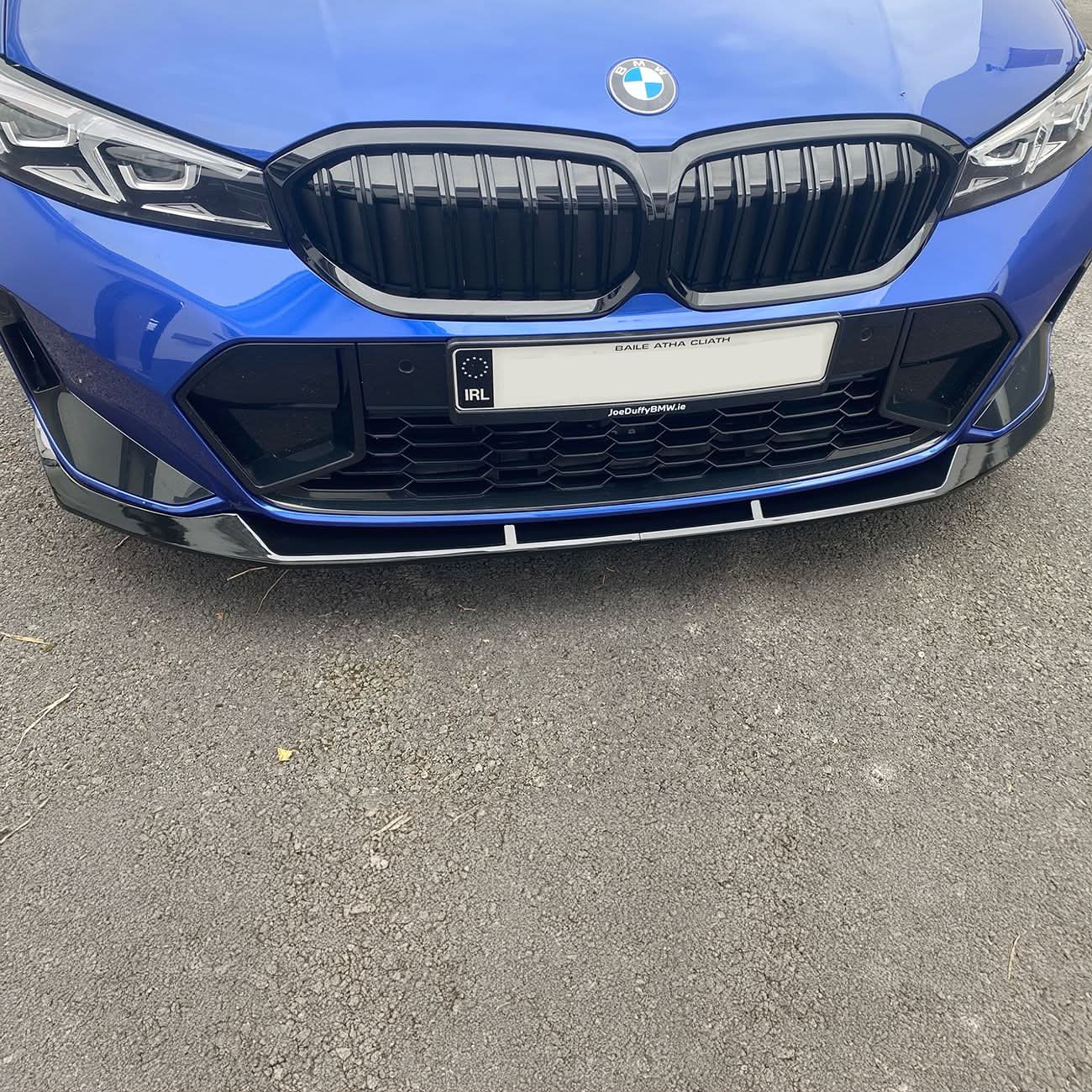 FD Style Gloss Black Front Splitter for BMW 3 Series G20 G21 LCI 23-Present