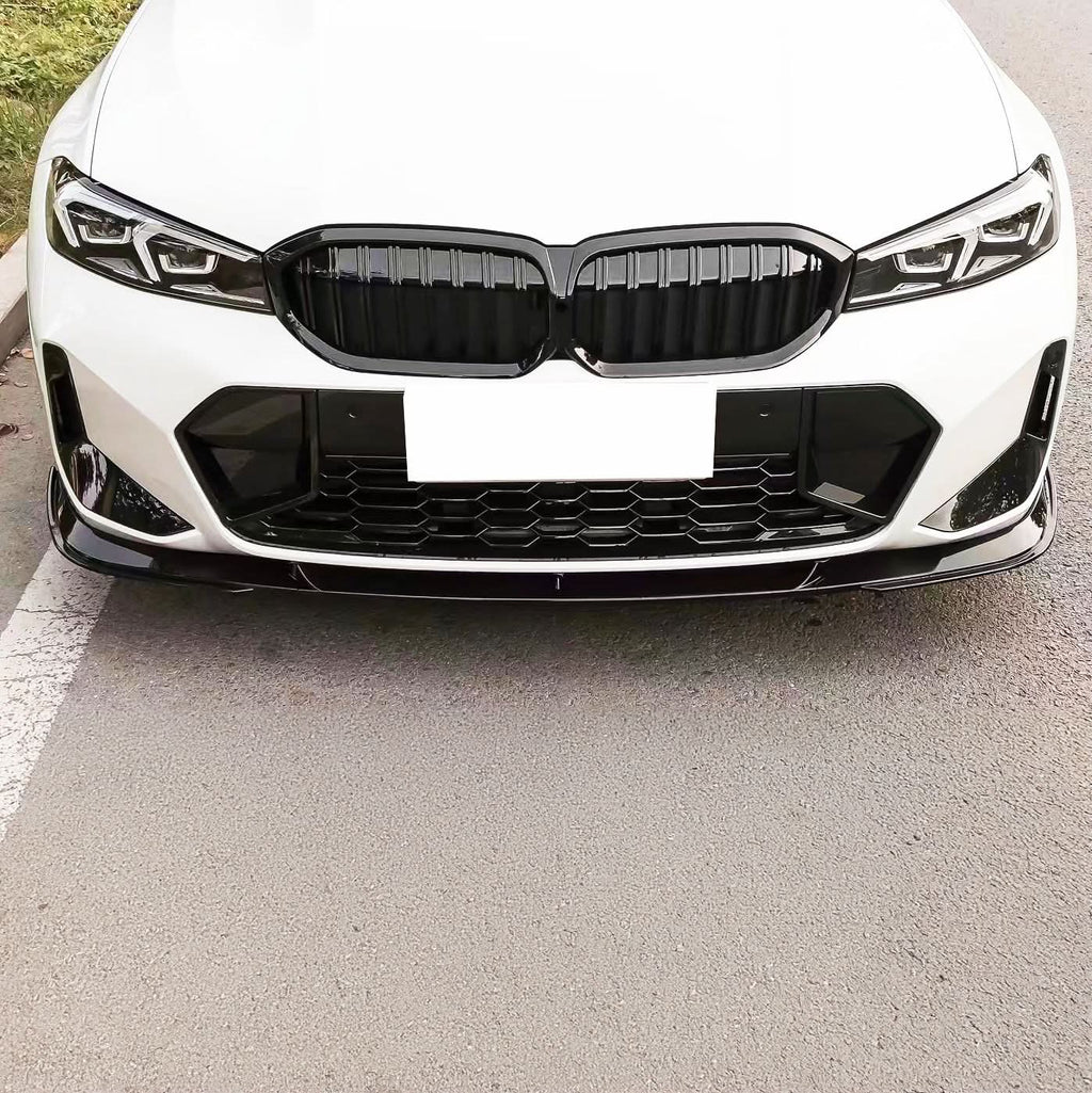 Gloss Black Front Splitter 3 Pieces for BMW 3 Series G20 G21 LCI 23-Present