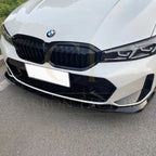 Gloss Black Front Splitter 3 Pieces for BMW 3 Series G20 G21 LCI 23-Present