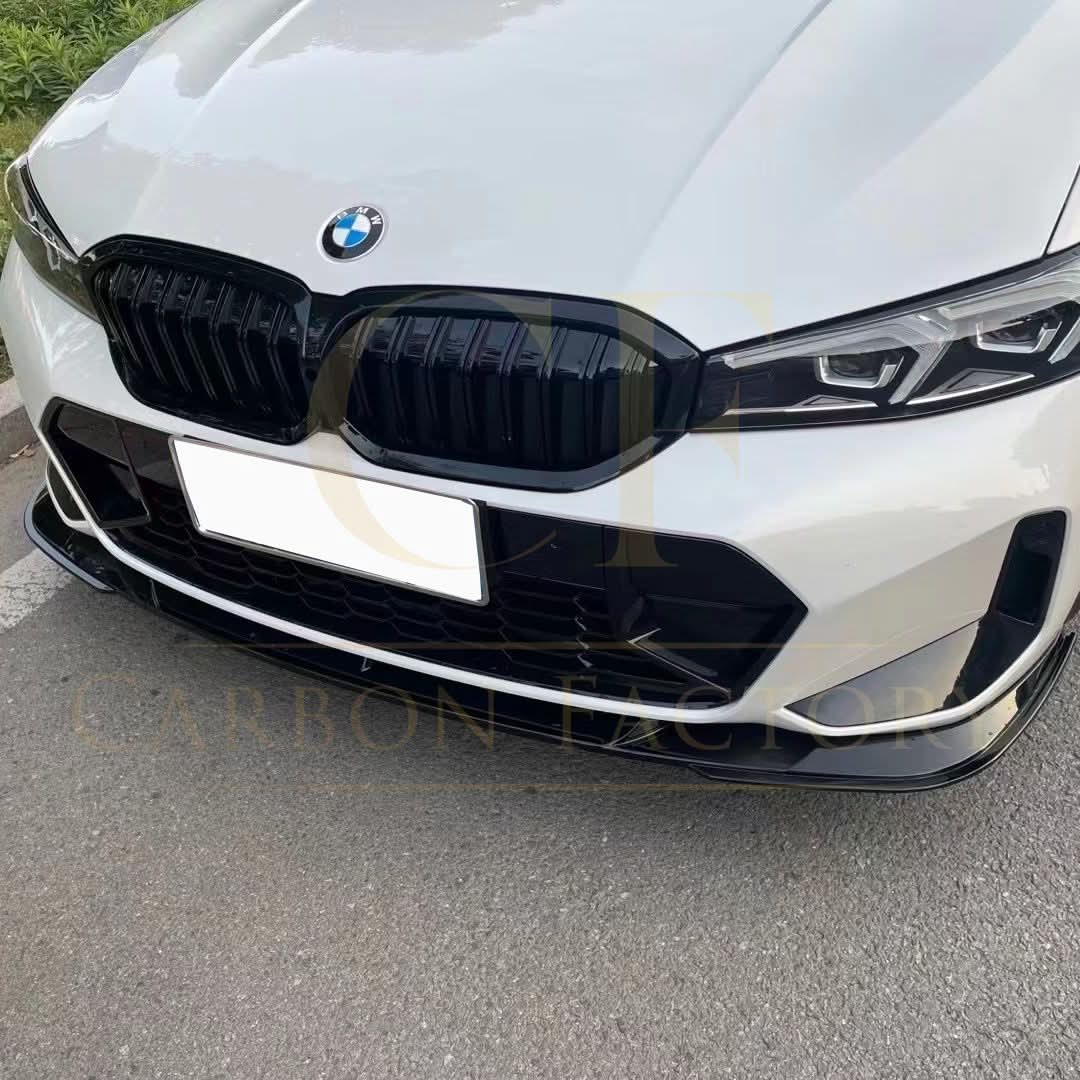 Gloss Black Front Splitter 3 Pieces for BMW 3 Series G20 G21 LCI 23-Present