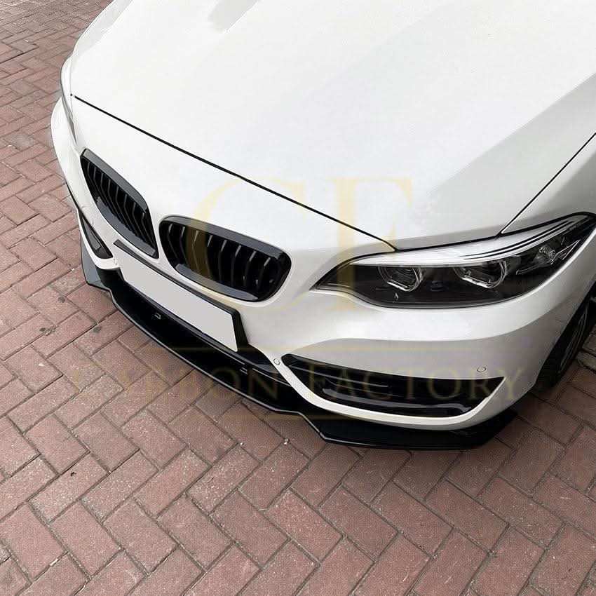 Gloss Black Front Splitter for BMW F22 F23 2 Series Non M Sport 14-20