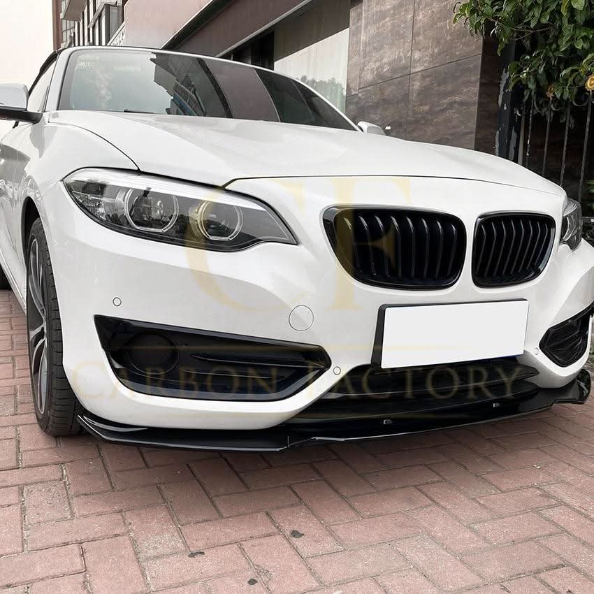 Gloss Black Front Splitter for BMW F22 F23 2 Series Non M Sport 14-20