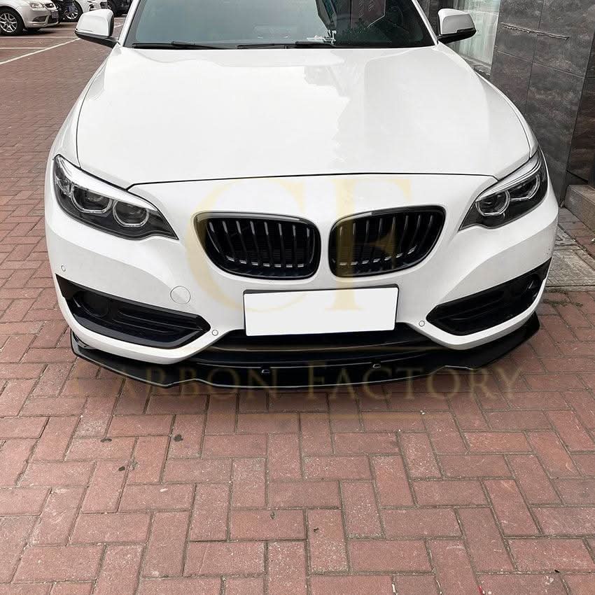 Gloss Black Front Splitter for BMW F22 F23 2 Series Non M Sport 14-20