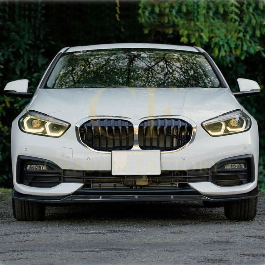 Gloss Black Front Splitter for BMW F40 1 Series Non M Sport 19-24