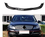 Gloss Black Front Splitter for Mercedes Benz W204 C Class Standard Model 08-14