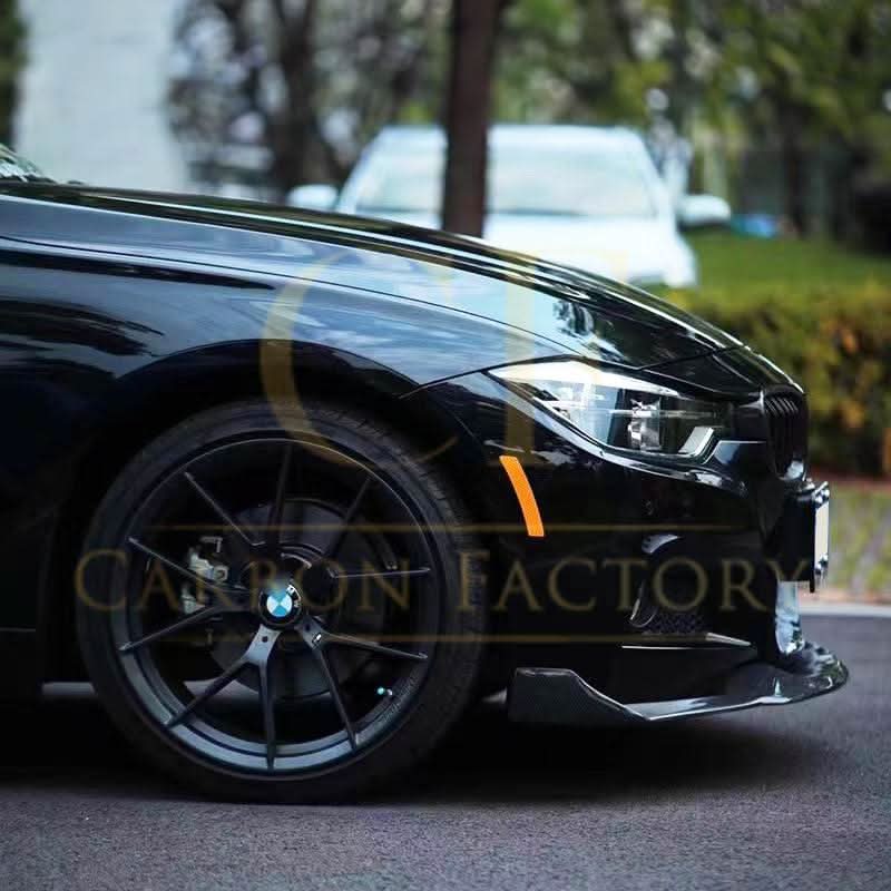 MAD Style Gloss Black Front Splitter for BMW F30 F31 3 Series M Sport 12-19