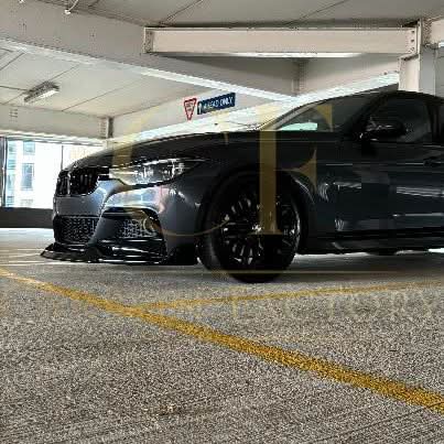 MAD Style Gloss Black Front Splitter for BMW F30 F31 3 Series M Sport 12-19