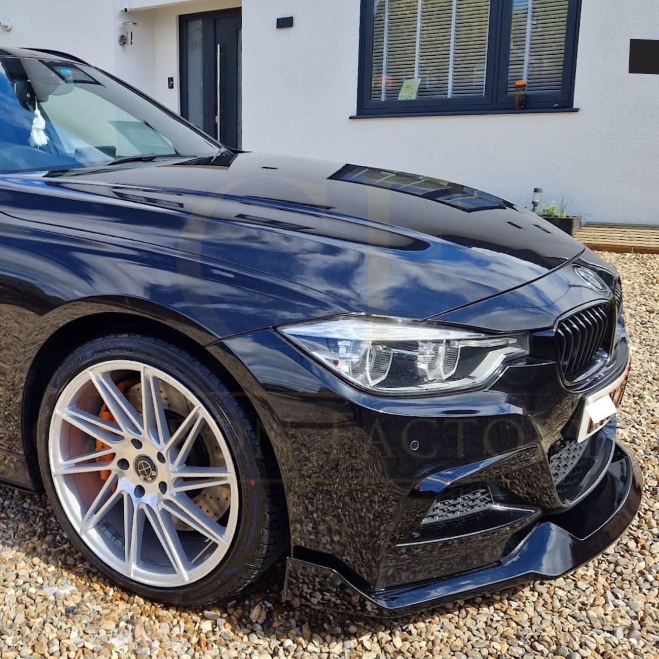 MAD Style Gloss Black Front Splitter for BMW F30 F31 3 Series M Sport 12-19