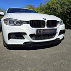 MAD Style Gloss Black Front Splitter for BMW F30 F31 3 Series M Sport 12-19
