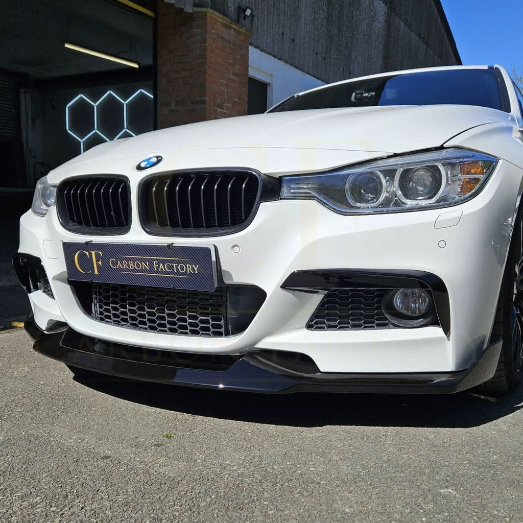 MAD Style Gloss Black Front Splitter for BMW F30 F31 3 Series M Sport 12-19