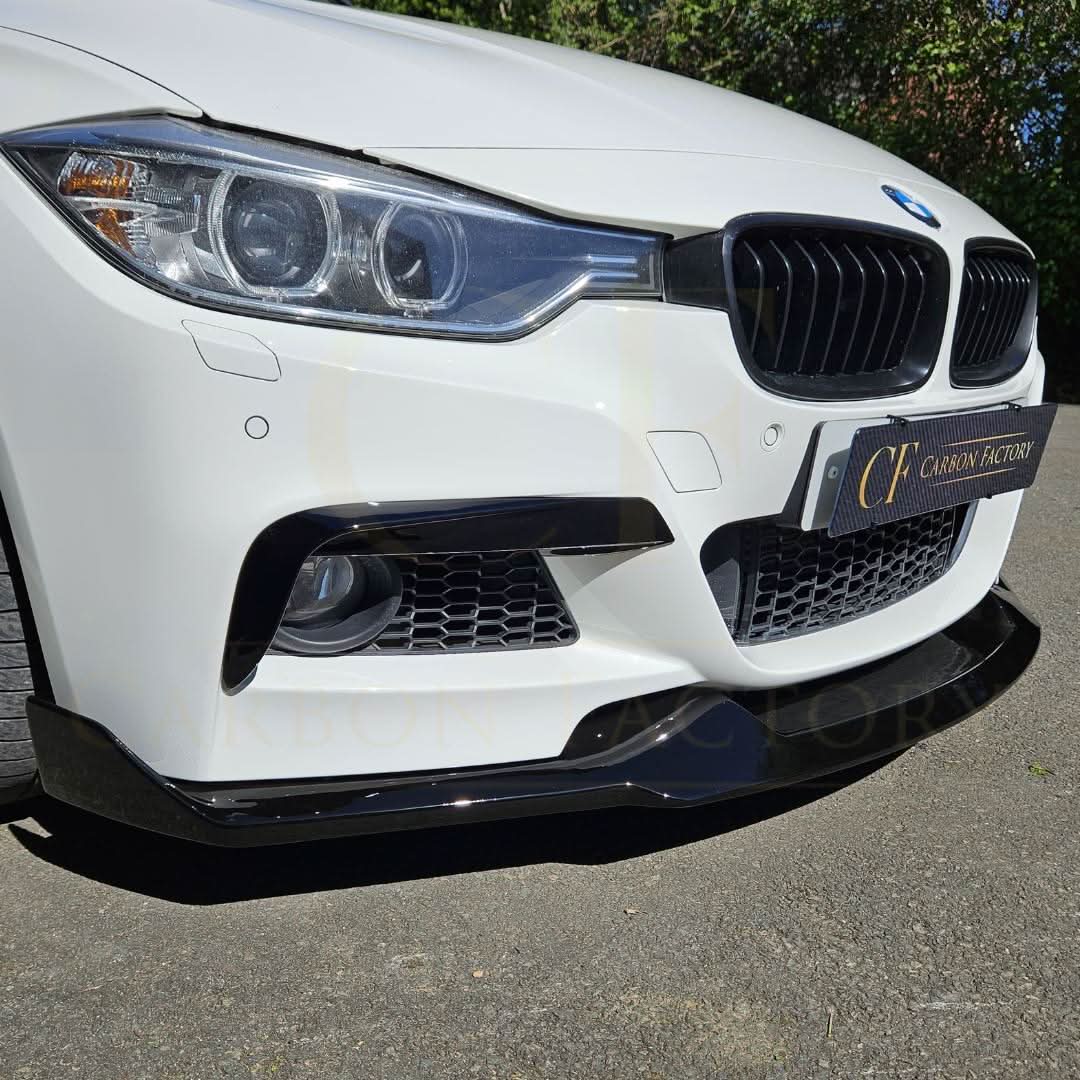 MAD Style Gloss Black Front Splitter for BMW F30 F31 3 Series M Sport 12-19