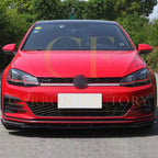 Max Style Gloss Black Front Splitter for VW Golf MK7.5 GTI 17-20